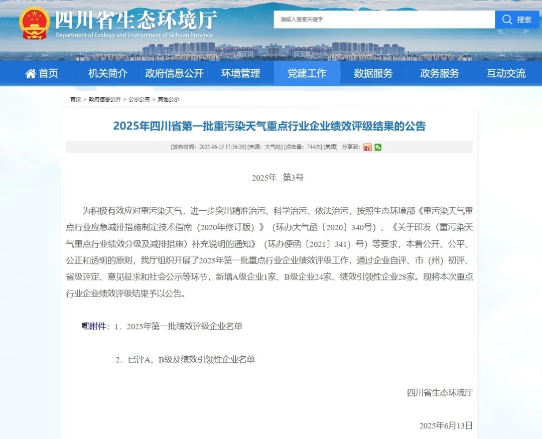 瀘州市重點(diǎn)行業(yè)環(huán)?？?jī)效A級(jí)企業(yè)實(shí)現(xiàn)零突破